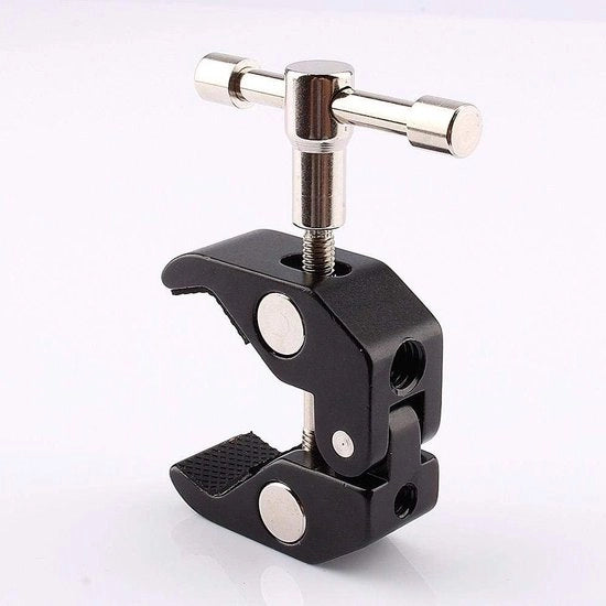 Clip di Supporto Antiscivolo per Fotocamere DSLR con Viti 1/4" e 3/8