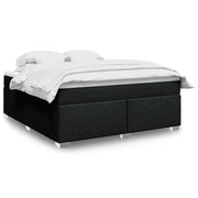 Giroletto a Molle con Materasso Nero 180x200 cm in Tessuto