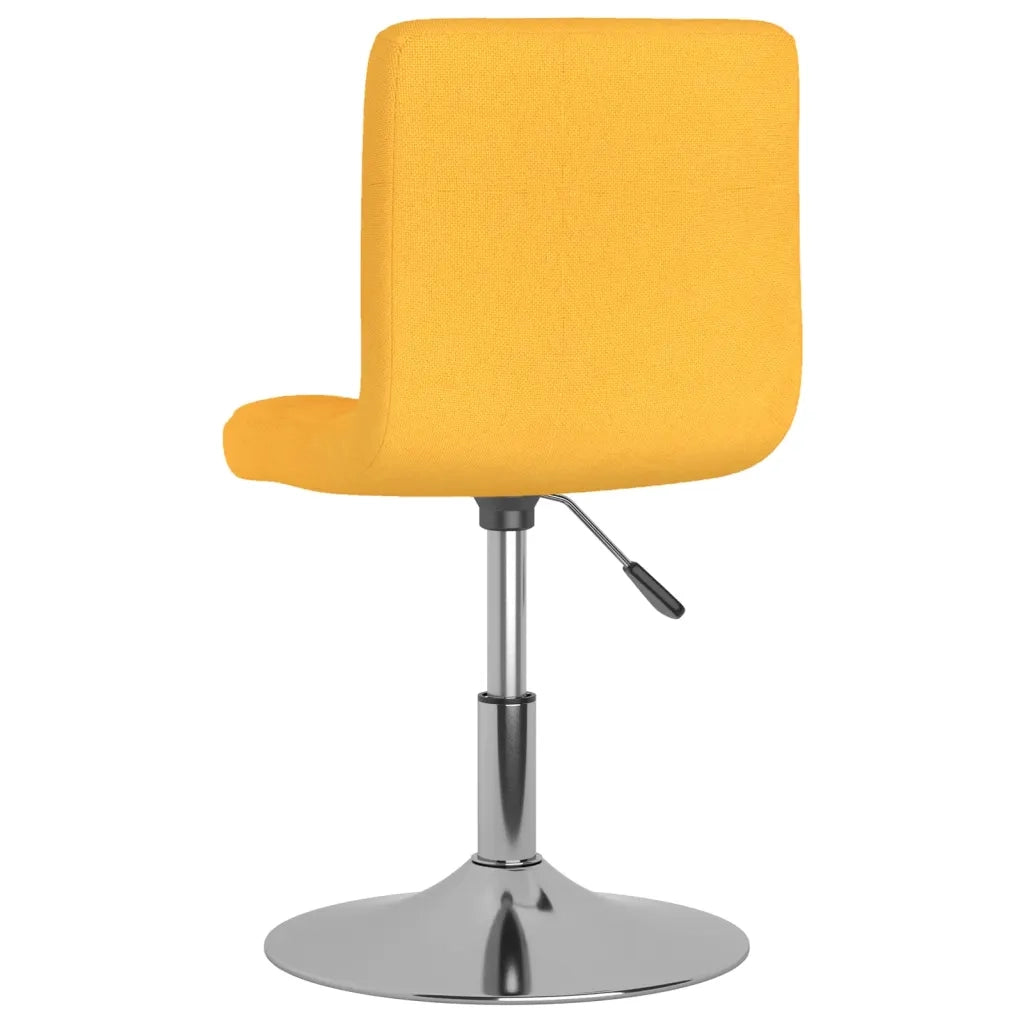 Sedie da Pranzo Girevoli 4 pz Gialle in Tessuto 3087455