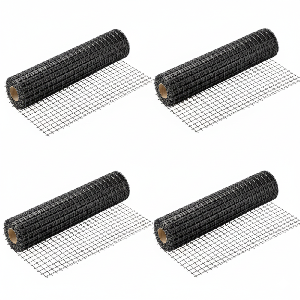 Rete in fibra di vetro 40x40 mm rinforzo massetti e intonaci 4 rotoli 1x50 m