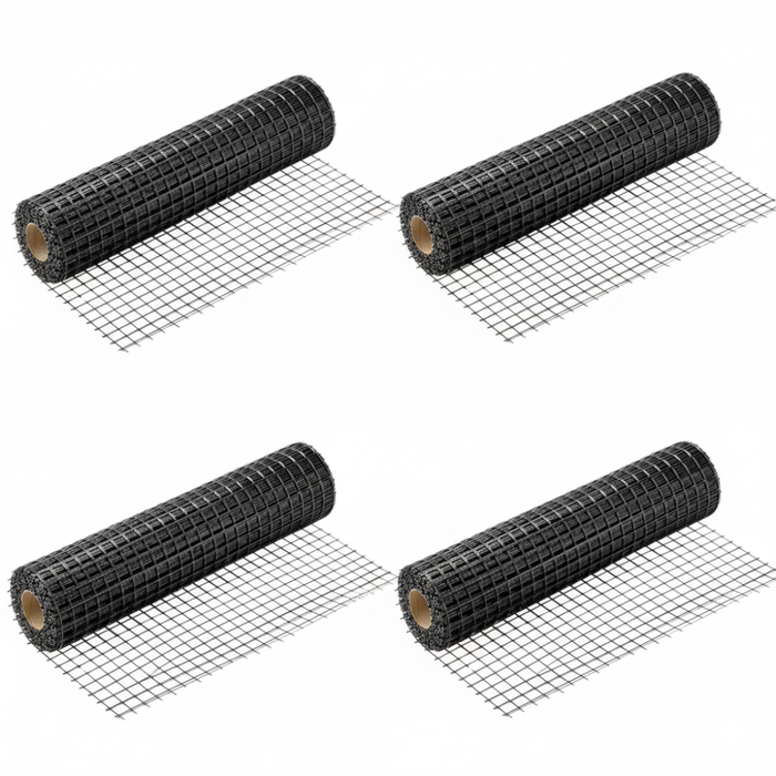 Rete in fibra di vetro 40x40 mm rinforzo massetti e intonaci 4 rotoli 1x50 m