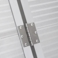 Rampa per Sedia a Rotelle Antiscivolo e Pieghevole con Bordi, Carico Max. 270 Kg, in Alluminio, 91 x 74 cm, Argento