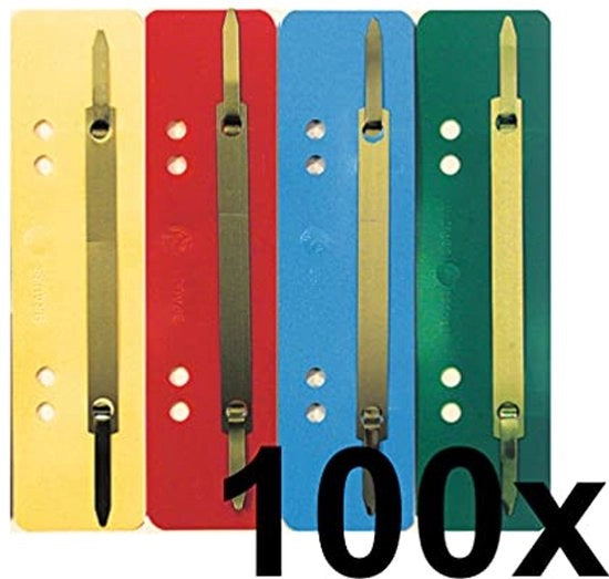 Pacco di 100 strisce di plastica non adesive, diverse colori. Realizzato in folio di PP, non adesivo commerciale, organizzatore, non adesivo, macchina per non adesivi, cartellino apribile, ideale per ufficio e scuola.