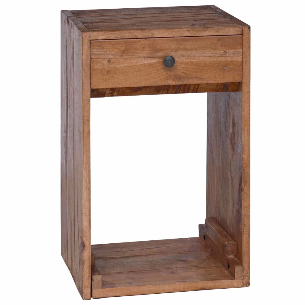 Comodino Marrone 63 x 30 x 79 cm Legno di Mogano Massello