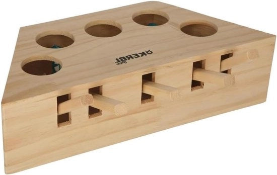 Giocattolo educativo interattivo - gatto da sfregare - legno non trattato - giocattolo interattivo
