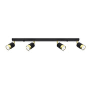 Lampada da soffitto NERO 4 nero/oro