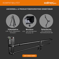 Director Pro, Jimmy Jib per telecamera, braccio per videocamera, 77x9x25cm max 3kg filettatura 1/4" 3/8", con borsa