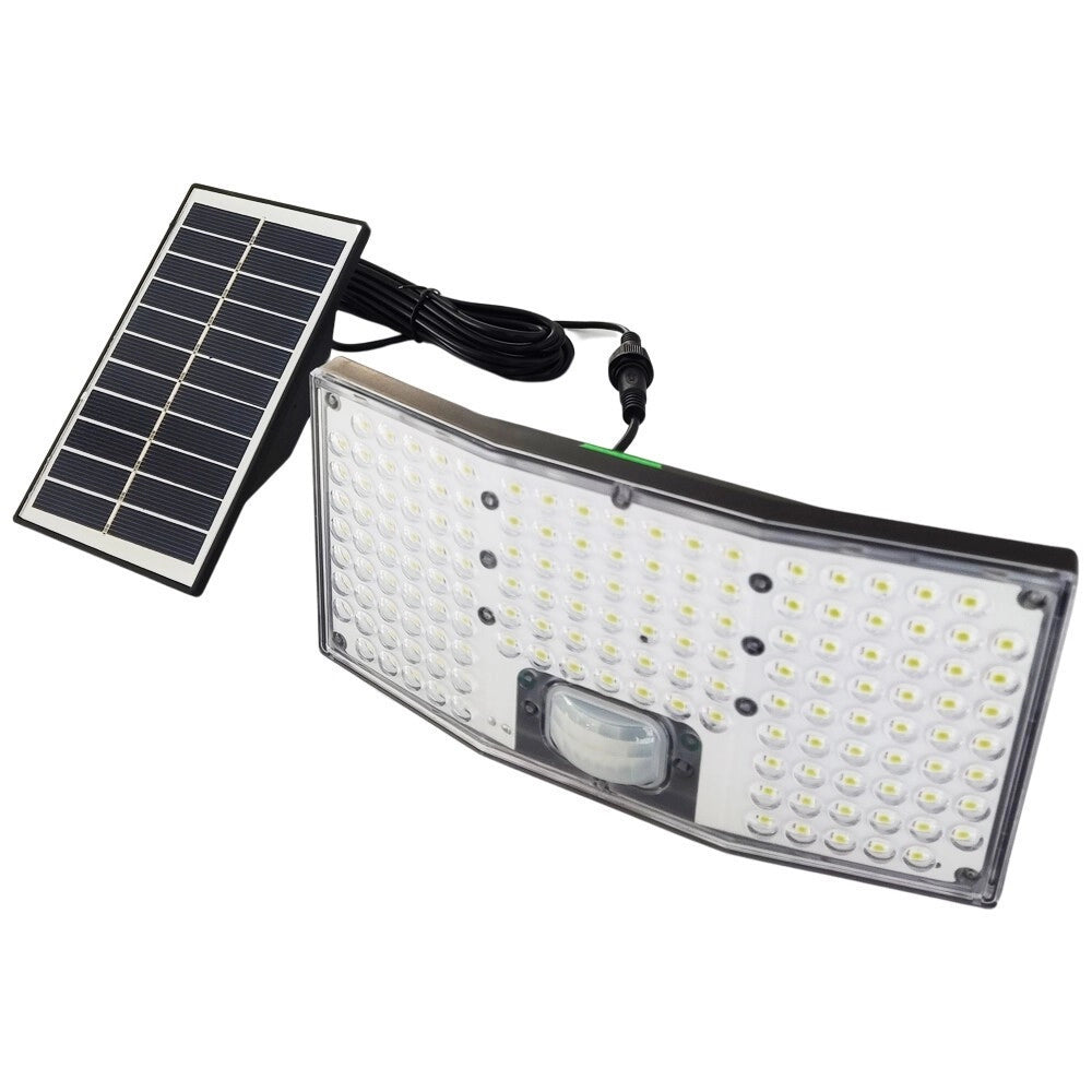 Trade Shop - Applique Faretto Solare Da Esterno Con Pannello Sensore Luce Fredda Ip65 Sw2881-f -