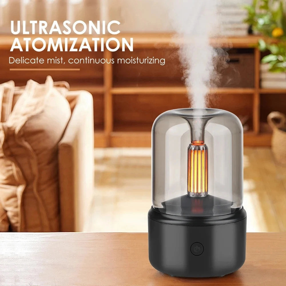 Trade Shop - Mini Umidificatore Diffusore Di Aromi 130ml Con Illuminazione A Led Usb Portatile Q-js112 -