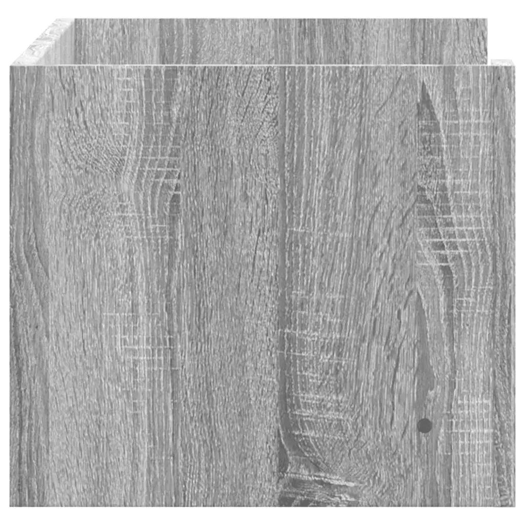 Mensola a Muro | Mensola a parete Grigio Sonoma 70,5x35x30,5 cm Legno Multistrato