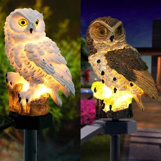Lampada Esterna a LED a Forma di Uccello con Fonte Solare, Impermeabile, Lampada da Giardino Decorativa con Risparmio Energetico.