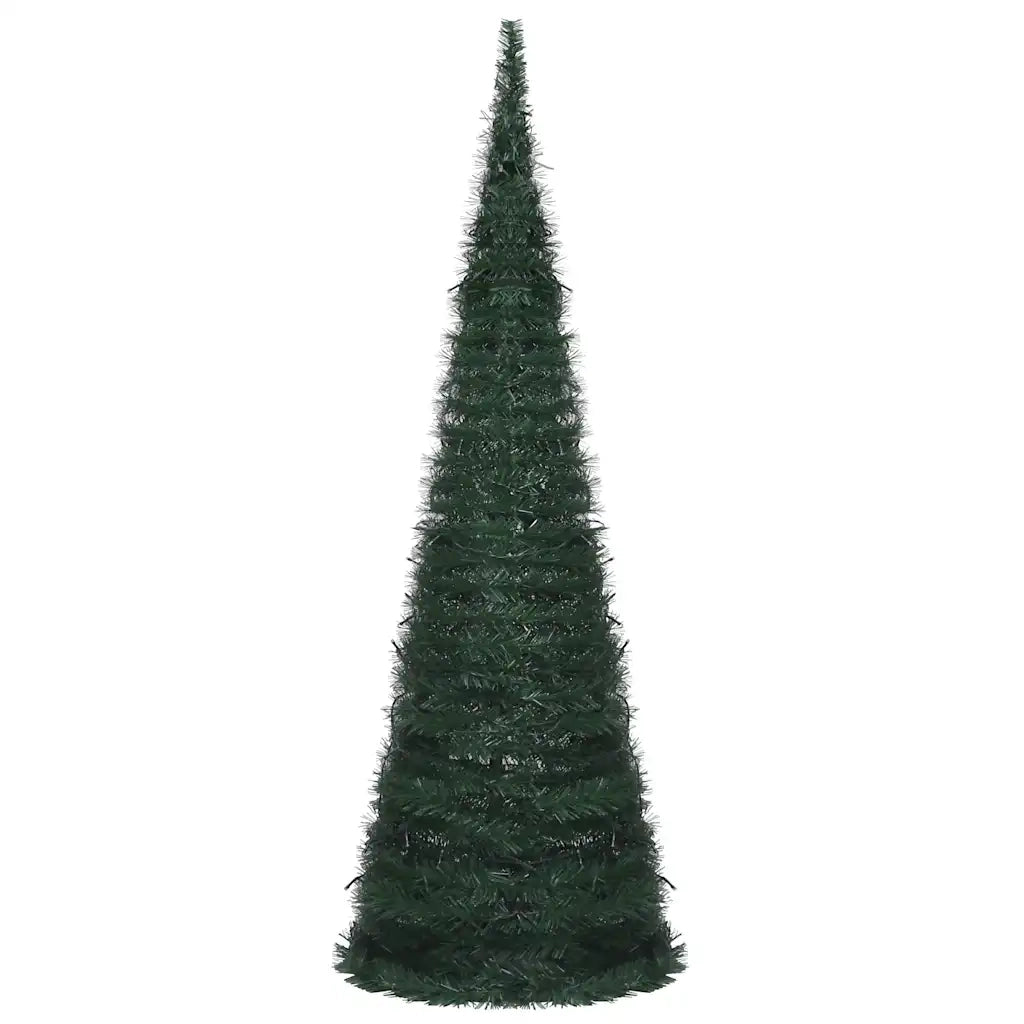 Albero di Natale Artificiale Apribile-Decorazioni natalizie Preilluminato Verde 180cm