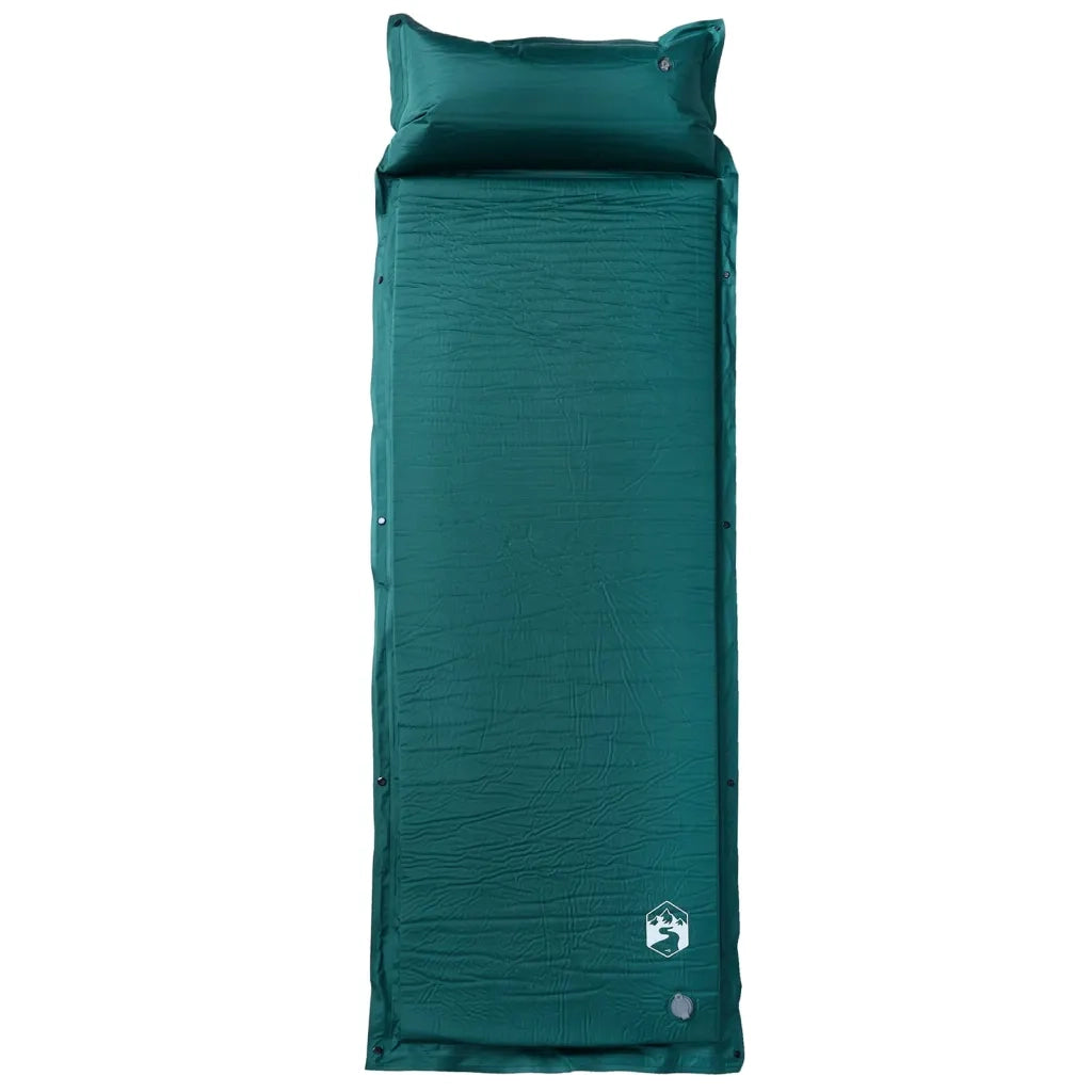Materasso Campeggio Autogonfiabile con Cuscini 1 Persona Verde CFW2746909