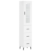 Buffet credenza cassettiera mobiletto mobile contenitore organizer cucina soggiorno salotto alto 34,5 x 34 x 180 cm legno ingegnerizzato bianco 02_0032379