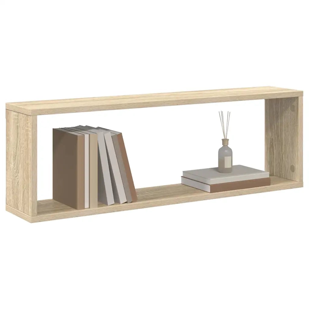 Mensole a Cubo 2 pz Rovere Sonoma 80x15x26,5 cm in Truciolato cod mxl 51329