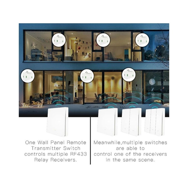 Interruttore RF Wireless Telecomando Senza Batteria Pila 3 Tasti Impermeabile IP65 Per Multi Ricevitori CL8220 Batteryless