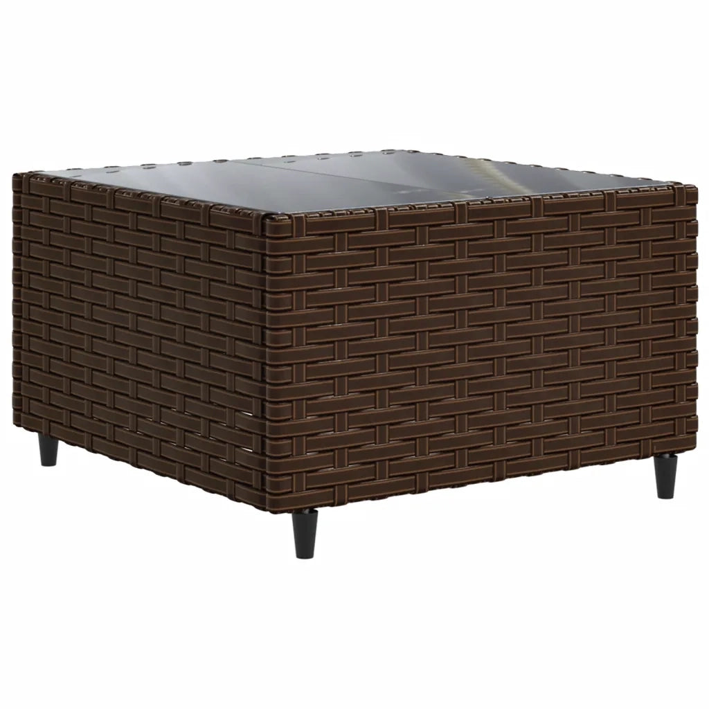 Set Divani da Giardino 10 pz con Cuscini in Polyrattan Marrone