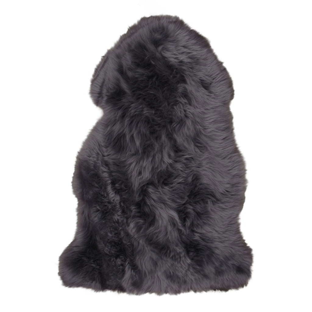Tappeto Asimmetrico Lambskin, Grigio, Vera Pelle di Agnello, 85x50x5 cm