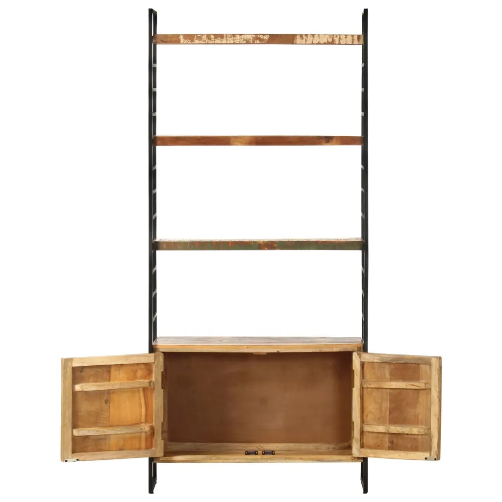 Libreria a 4 Livelli Legno Massello di Recupero 80x30x180 cm 284419