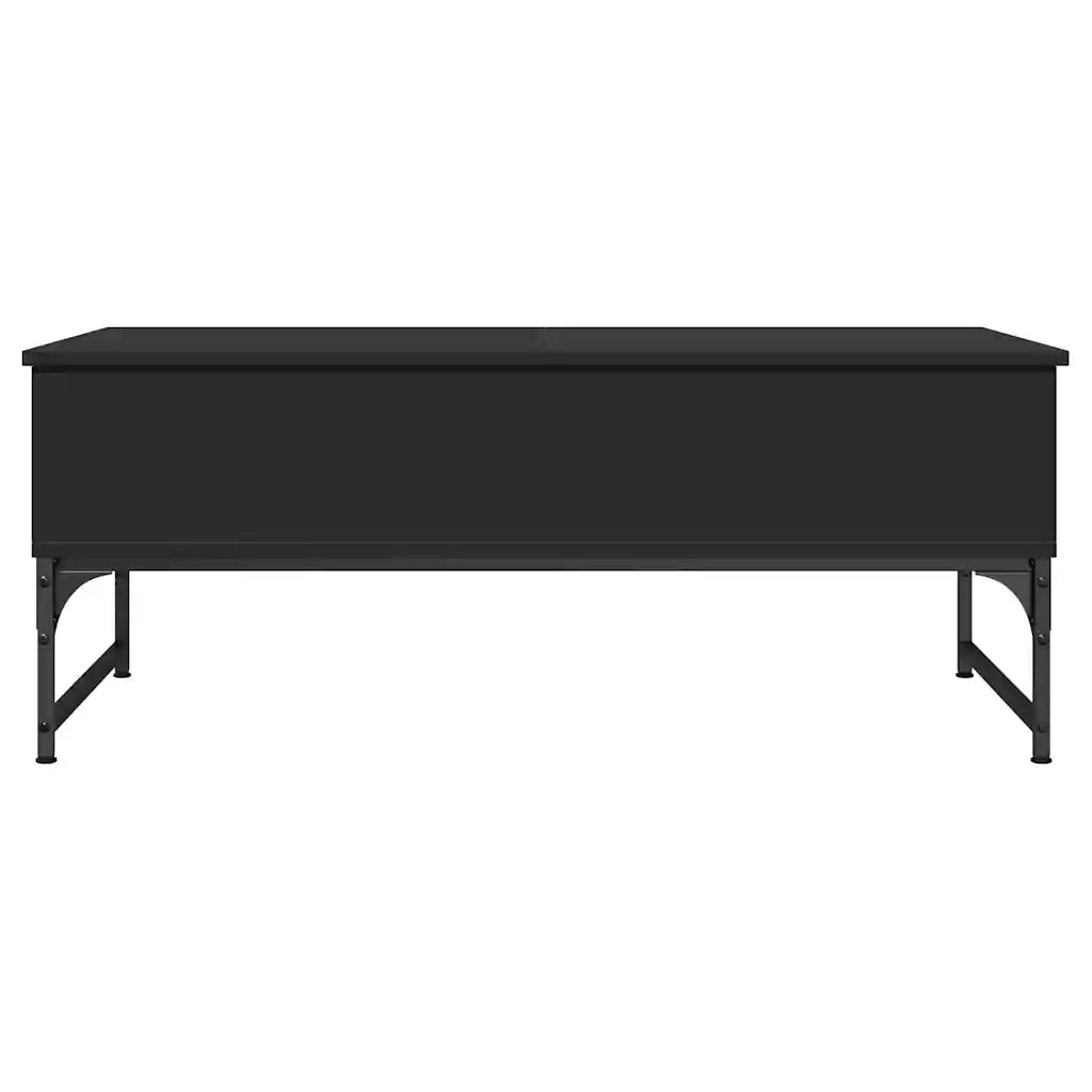 Tavolino Salotto-Tavolino da soggiorno-Tavolo Nero 100x50x40 cm Legno Multistrato e Metallo