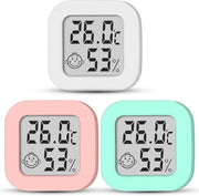 Set di Termo-Higrometro Digitale da 3 - Misuratore di Temperatura e Umidità per Uso Interno