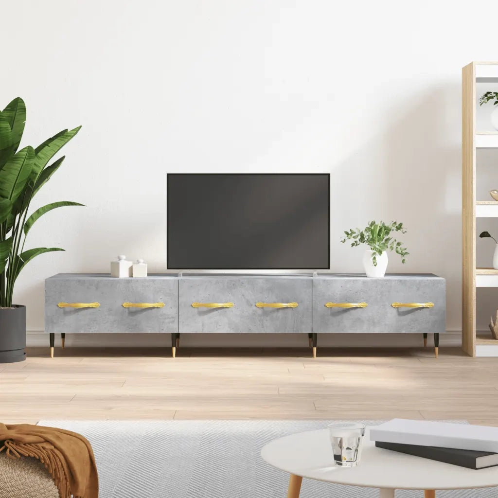 Mobile Porta TV-Mobile per TV-Credenza TV Grigio Cemento 150x36x30 cm Legno Multistrato 371587