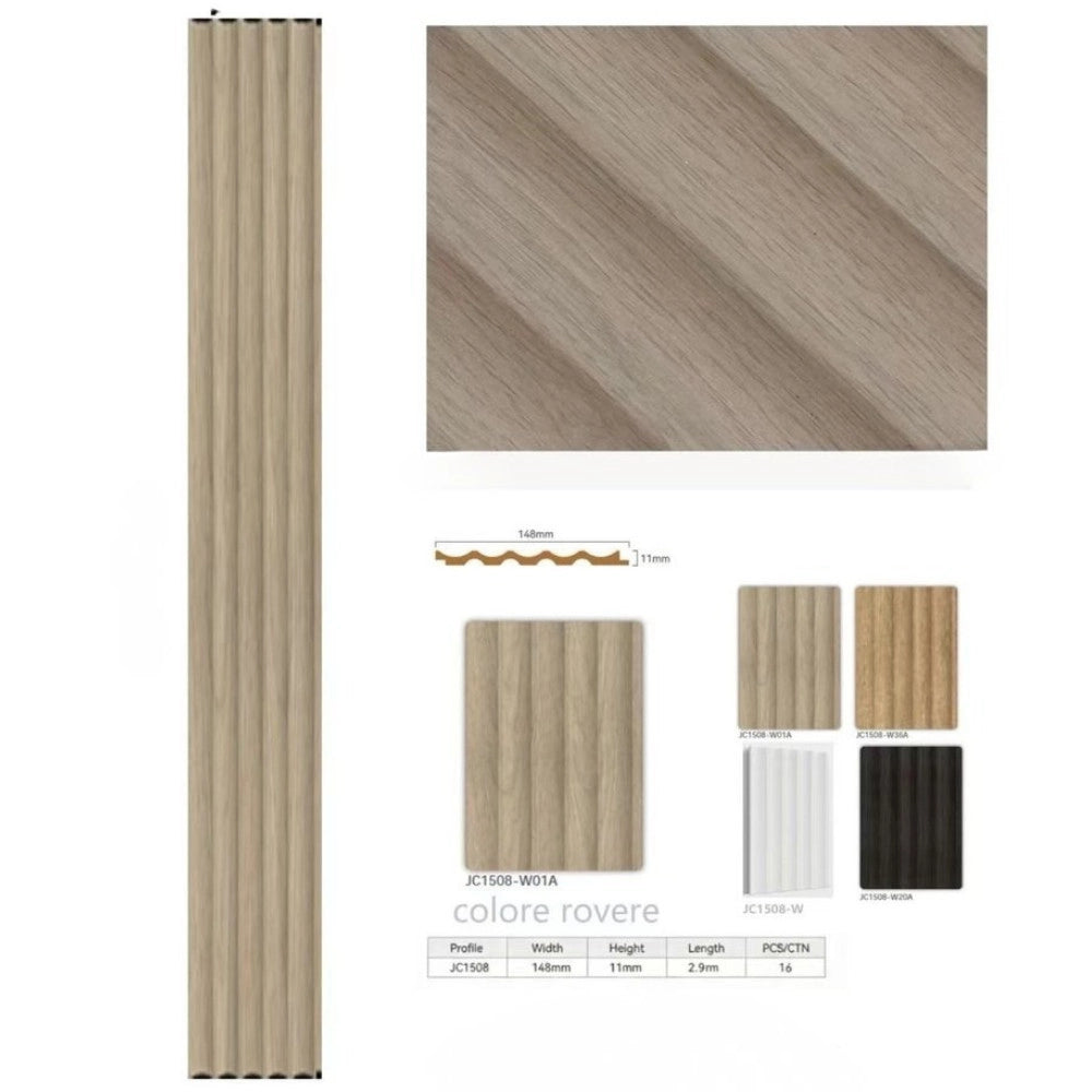 Trade Shop - Pannello Decorativo 3d Effetto Rovere 148x290 Cm Rivestimento Parete In Ps -