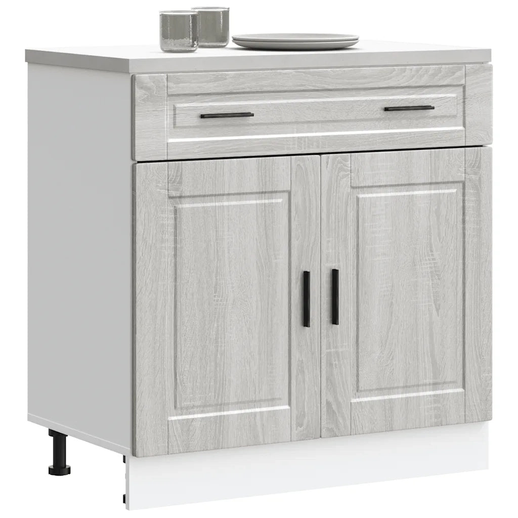 Pensile da cucina | Base da Cucina Porto Grigio Sonoma in Legno Multistrato