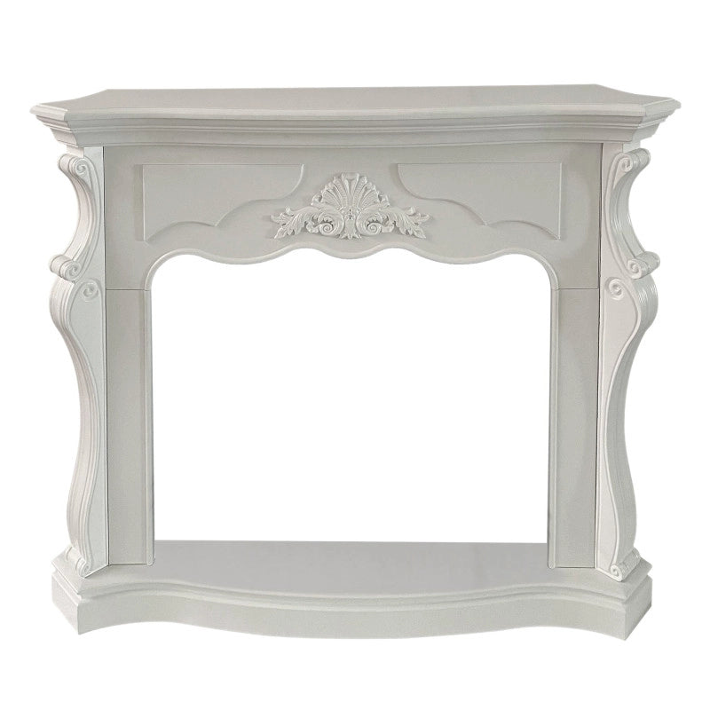 Cornice per camino rivestimento in legno L123xP39xH100 Parigi Bianco