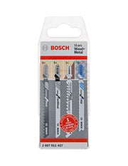 Set di 15 Lame per seghetto alternativo per legno e metallo BOSCH (2 607 011 437)