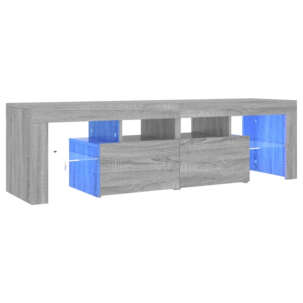 Mobile Porta TV con Luci LED grigio sonoma 140x36,5x40 cm cod mxl 14502