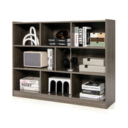 Libreria per bambini a 3 ripiani 122 x 32 x 93 cm pratico spazio di archiviazione stile moderno legno grigio 20_0010672