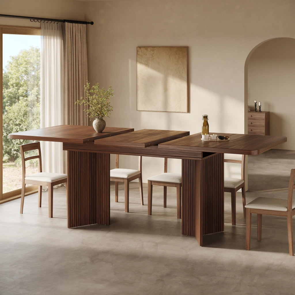 Tavolo da pranzo 120x80x76.1 cm allungabile in MDF marrone