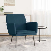 Poltrona Blu 62x79x79 cm Velluto cod mxl 14564