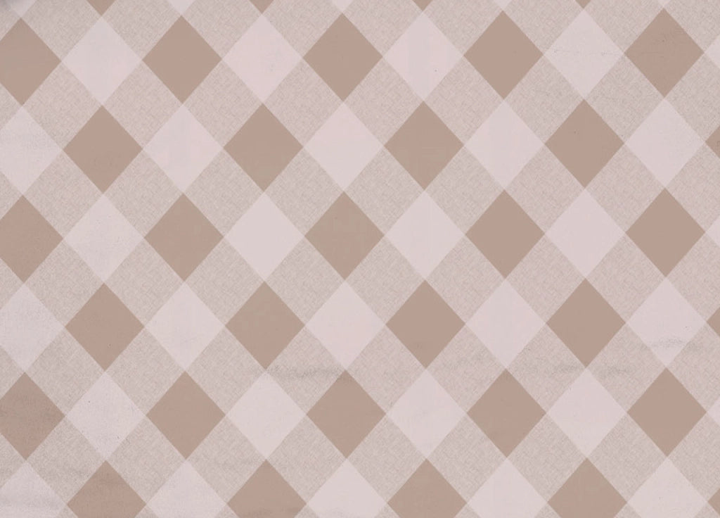 Copriletto Piquet Primavera Estate 100% Cotone Disegno Lovely Check - Singolo - Beige