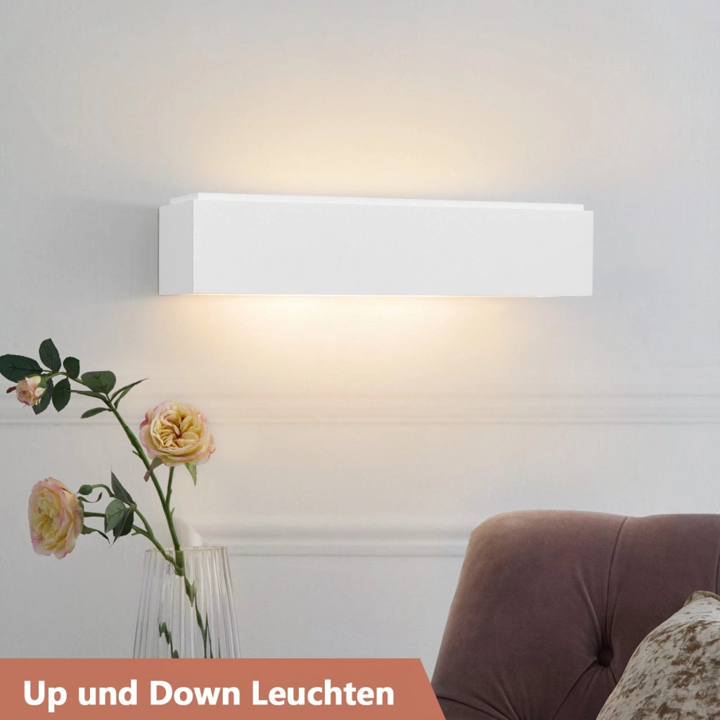 ZMH Applique G9 Lampada in gesso bianco per camera da letto corridoio scale