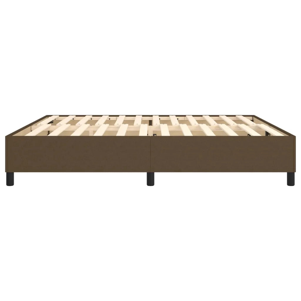 Struttura Letto a Rete a Molle Marrone Scuro 200x200 cm in Tessuto 3120889