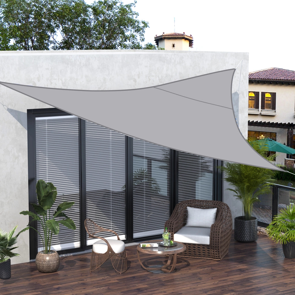 Tenda da sole triangolare ¨C zephmum ¨C 4x4x4 m grigio polyester 160 g/m2