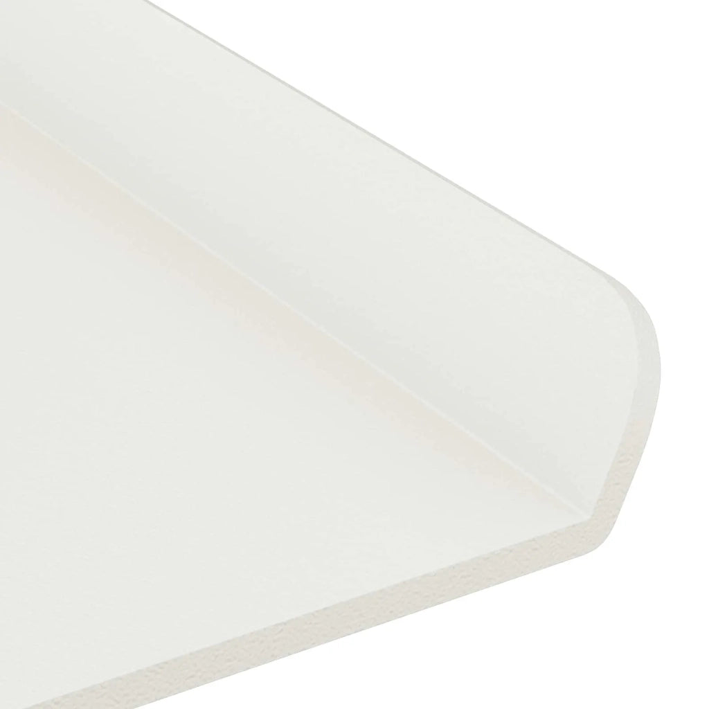Mensola sospesa 4 pcs Bianco 80 x 9 x 2,5 cm Acciaio