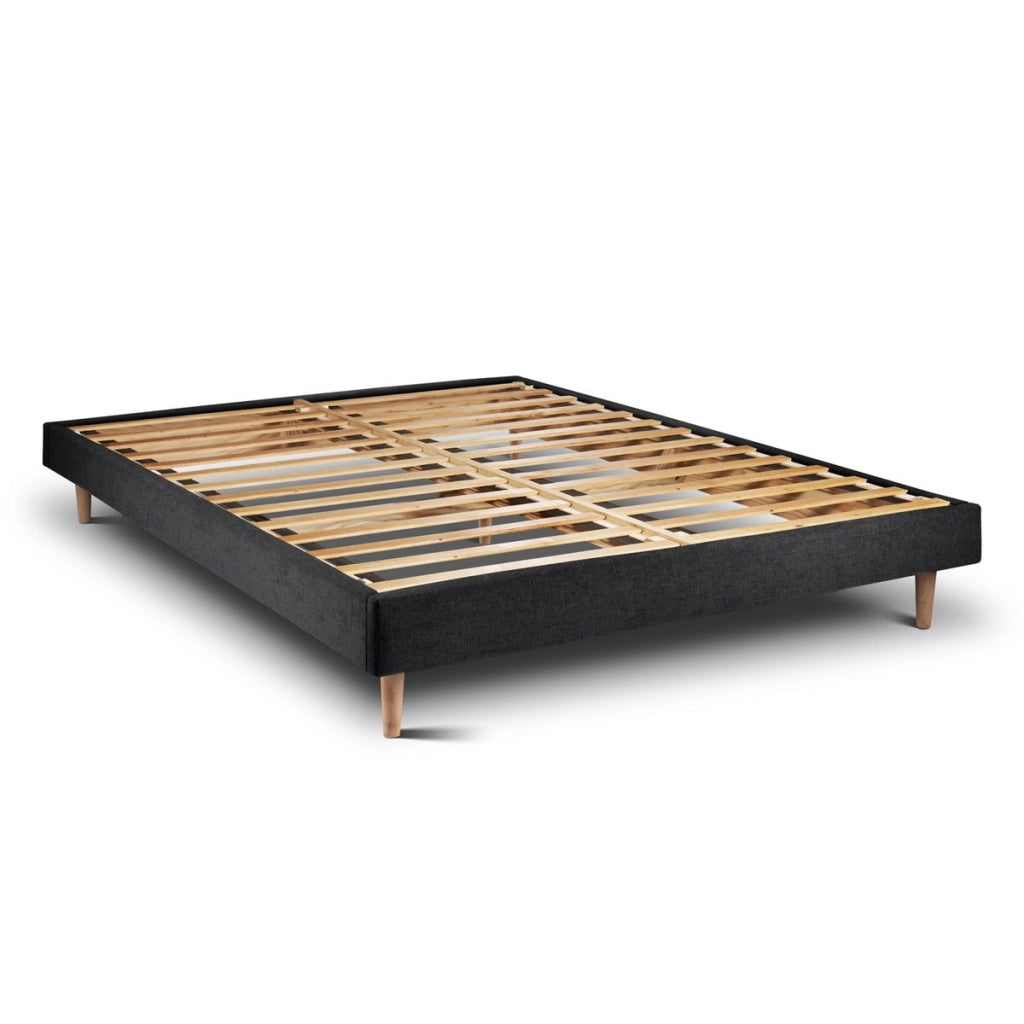Letto 140x200 cm con testiera in linea - Tessuto Tela opaca