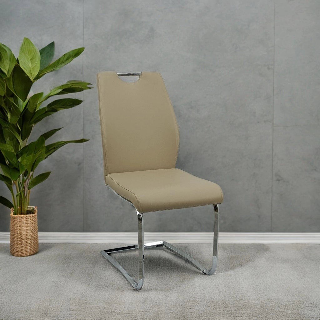 Marvin Sedia Edda con Struttura in Metallo e Seduta Imbottita di Design Moderno per Casa Ufficio Sa 2 SEDIE EDDA TORTORA