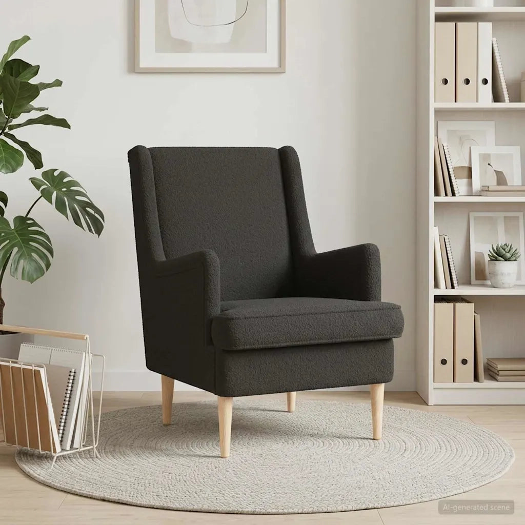 Divano Sedia-Poltrona-Poltroncina Nero Tessuto 987930