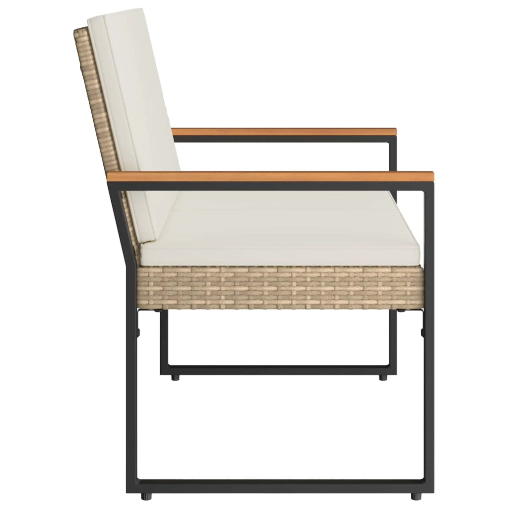Panchina da esterno Beige e Bianco Crema 107 x 61 x 80 cm 42025339