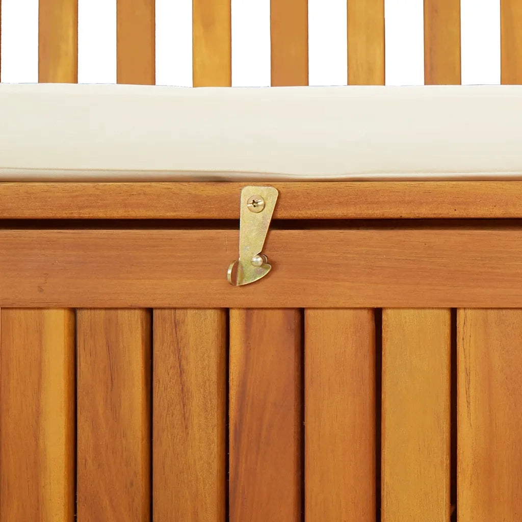 Cassapanca da Giardino in Legno Massello di Acacia 120x63x84 cm 44126