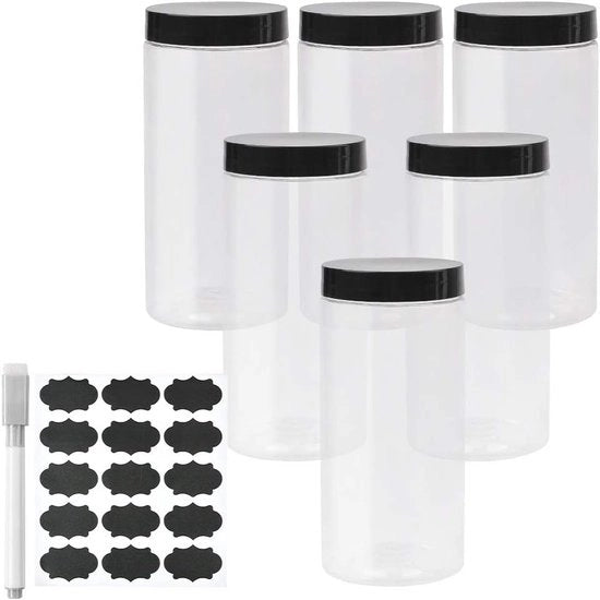 Set di contenitori in plastica per magazzino - 6 pezzi
