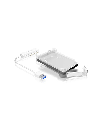 ICY BOX IB-AC703-U3 Box esterno HDD/SSD Bianco 2.5"