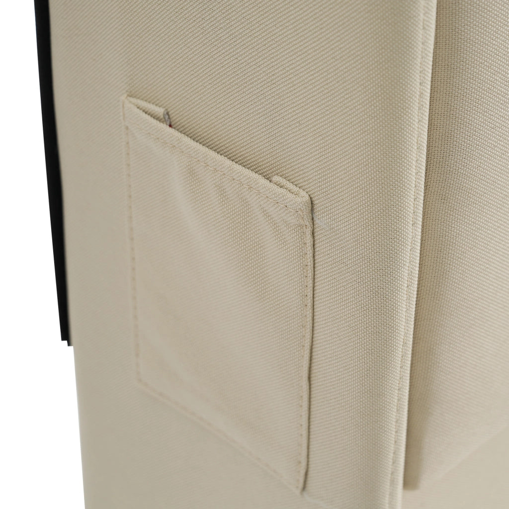 DESMIU Letto Contenitore 160 × 200 cm 2 Posti con USB, Type-C, LED Regolabile e Vano, senza Materasso, Beige