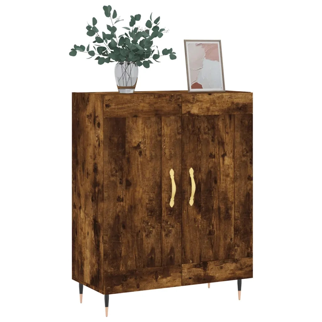 Credenza | Madia | Buffet da pranzo | Armadio da pranzo Rovere Fumo 69,5x34x90 cm in Legno Multistrato
