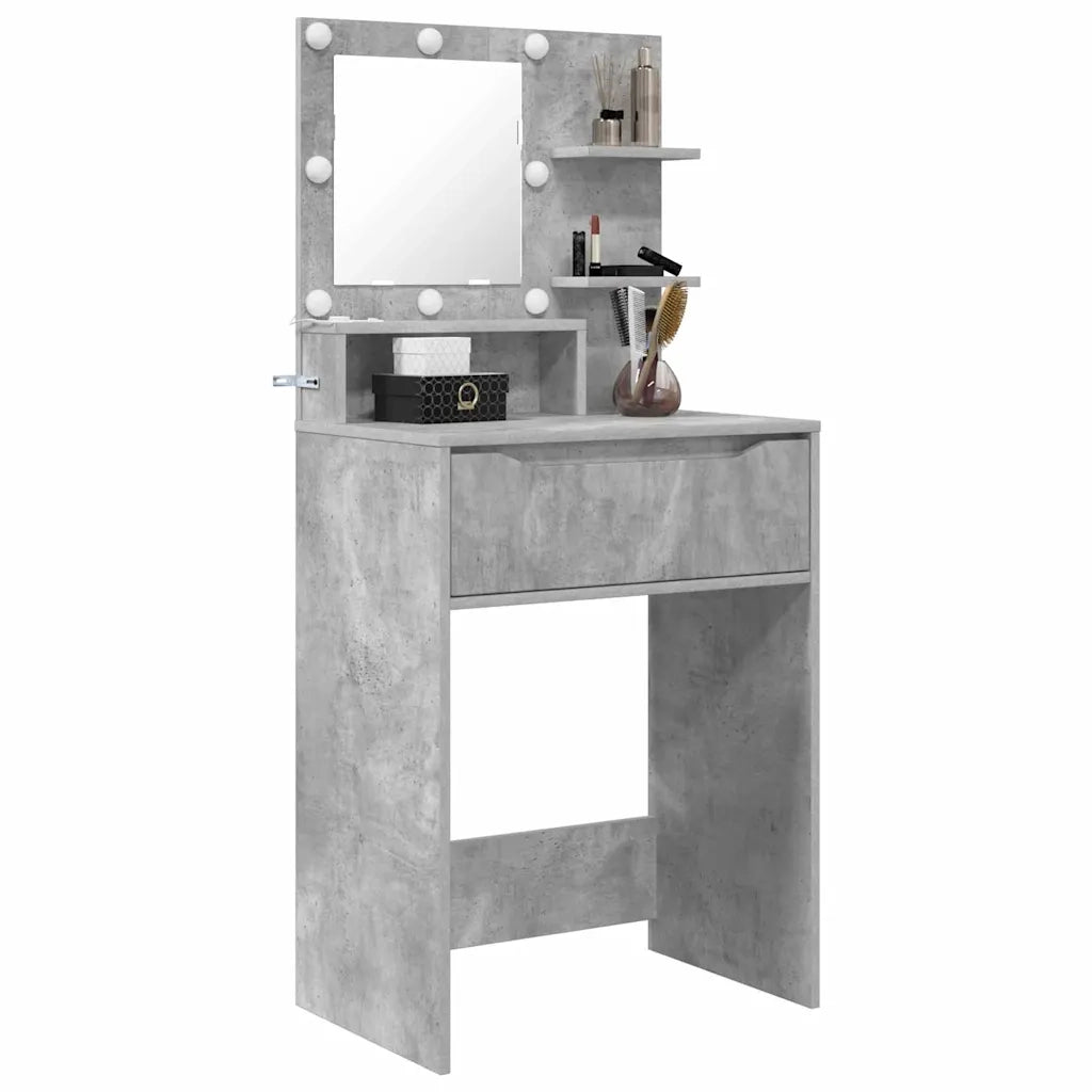Tavoli da Trucco per Camera da Letto Grigio cemento 888990