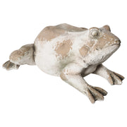 Statuetta decorativa da giardino rana in MgO beige 36 x 50 x 23 cm elemento decorativo per giardino terrazza e patio
